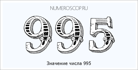 Расшифровка значения числа 995 по цифрам в нумерологии