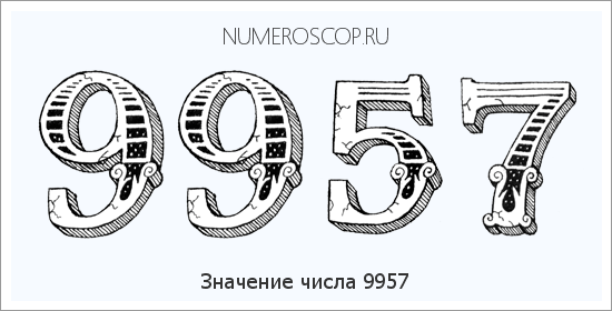 Расшифровка значения числа 9957 по цифрам в нумерологии