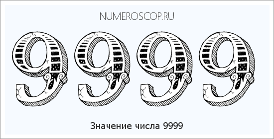 Расшифровка значения числа 9999 по цифрам в нумерологии